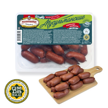 Колбаски Мусульманские Первомайские Деликатесы, полукопченые, газ, 0,33кг,шт